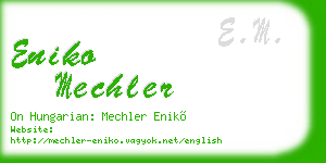 eniko mechler business card